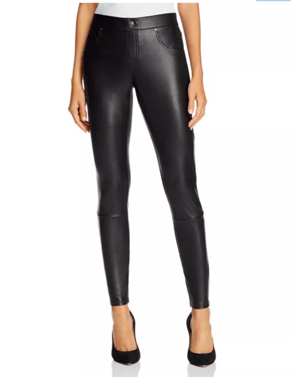 HUE Black Faux Leather Leggings *New with tags